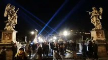 Lazio, festa dei 120 anni: i tifosi a Castel Sant'Angelo