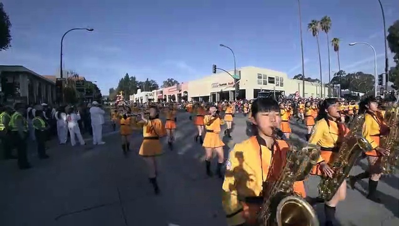 京都橘高校 Kyoto Tachibana SHS Band Rose Parade 2018「Wide angle version」「4ｋ」