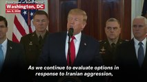 Trump Announces New Sanctions On Iran, Says Obama, Nuclear Deal Funded Iranian Missile Attack In Iraq