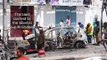 Ambulances leave car bombing scene near Somalia parliament