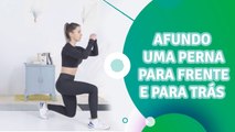 Afundo, uma perna para frente e para trás - Sou Fitness