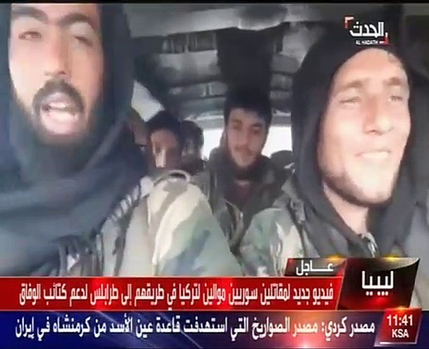 شاهد..قناة الحدث تبث فيديو جديد لنقل مقاتلين سو...