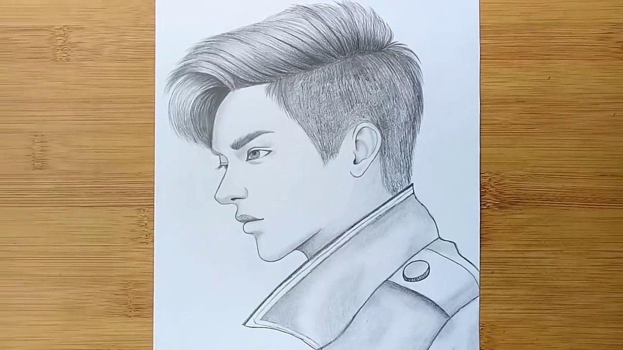 A boy drawing for beginners (easy way)  --  Boy's Face Pencil Sketch 2