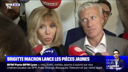 Brigitte Macron et Didier Deschamps lancent l’opération Pièces jaunes