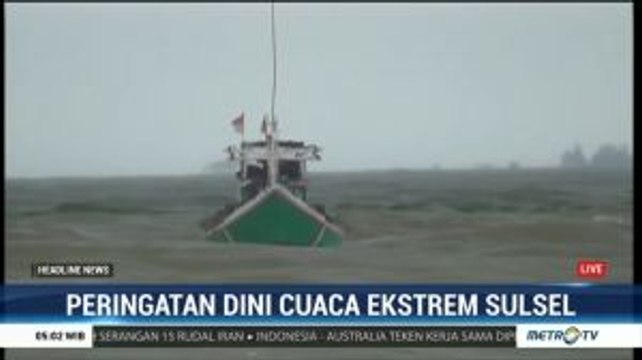 BMKG Beri Peringatan Dini Cuaca Ekstrem untuk Sulsel