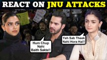 Alia Bhatt, Varun Dhawan, Deepika Padukone REACT To The JNU Masked MOB Attacks, Delhi