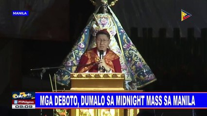 Mga deboto, dumalo sa midnight mass sa Manila