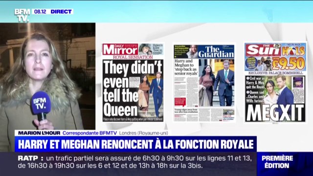 Megxit , couple maladroit , enfantin ... La presse britannique s'insurge qu'Harry et Meghan renoncent à la fonction royale