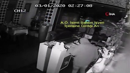 Hırsızlık şüphelisi önce kameraya sonra polise yakalandı