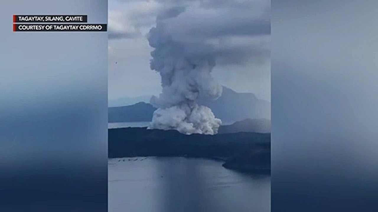 Taal Volcano spews ash column