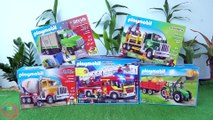PLAYMOBIL Street Cars Truck with Construction Vehicles Toys Unboxing for Kids