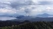 Philippines Taal Volcano spews steam and ash