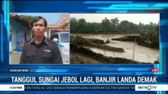 Tanggul Sungai Jebol Lagi, Banjir Landa Sejumlah Desa di Demak