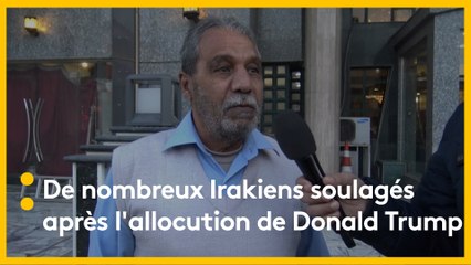 De nombreux Irakiens sont soulagés après l'allocution de Donald Trump