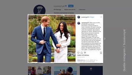 Harry und Meghan geben royale Pflichten ab