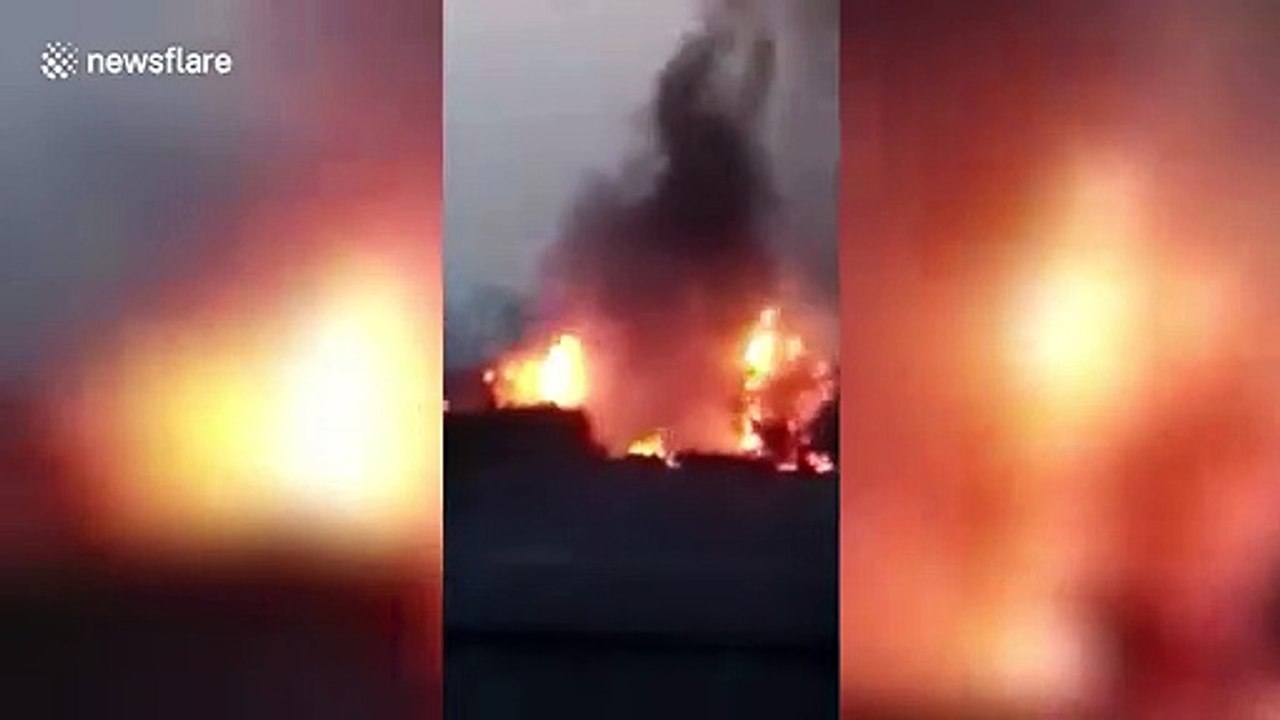 26 children rescued after gas cylinder explosion sets school bus on fire in western India