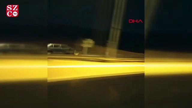 Ters yönde giden otomobil tehlike yarattı