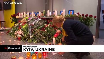 Ukraine airline workers pay tribute to crew killed in Iran crash