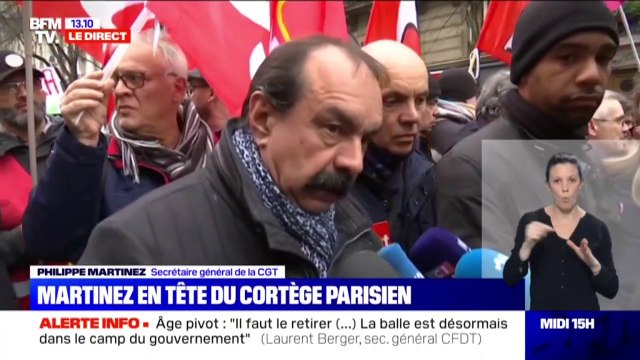 Martinez (CGT): L'enjeu, c'est montrer que deux projets de société s'affrontent