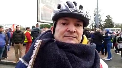 Hervé Maillot (CGT Chalon), scandalisé par l'intervention policière ce matin à Chalon