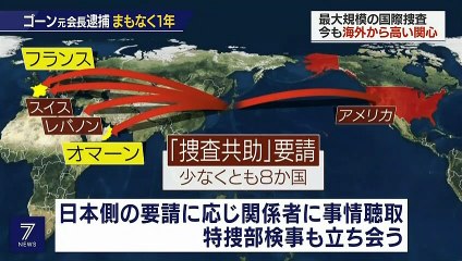 2019年11月17日『ニュース７』ゴーン逮捕から一年　高井康行弁護士