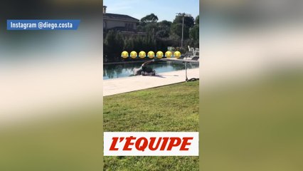 La chute de Diego Costa dans une piscine - Foot - WTF