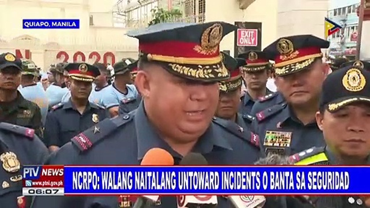 NCRPO: Walang naitalang untoward incidents o banta sa seguridad