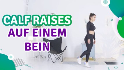 Calf Raises, auf einem Bein - Du Bist Fit