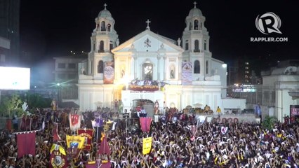 Télécharger la video: ‘Record-breaking’: Black Nazarene returns before midnight