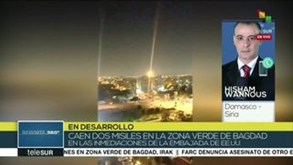 Caen dos misiles en zona verde de Bagdad