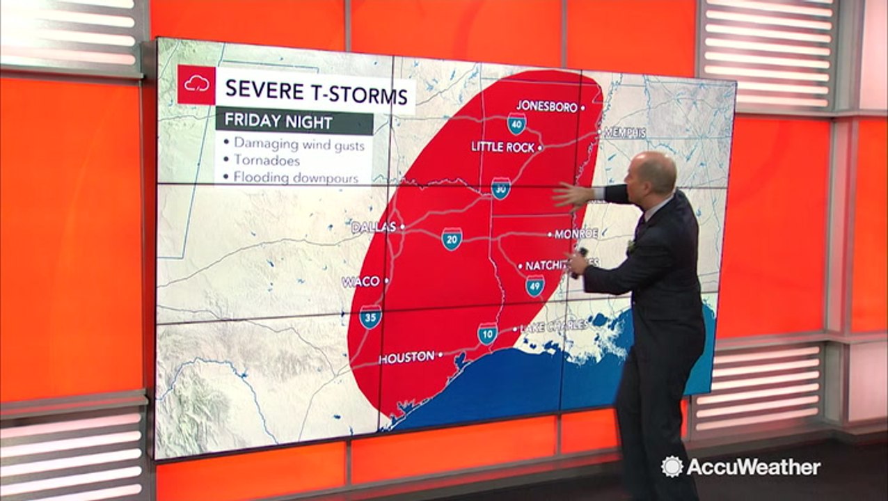 Severe weather to menace southern US