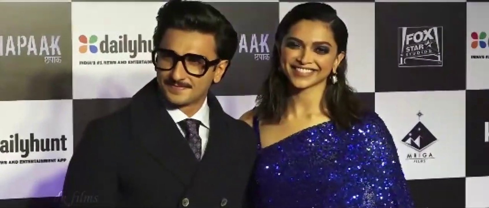 Deepika Padukone with Ranveer Singh At Chhapaak Premiere | Mumbai