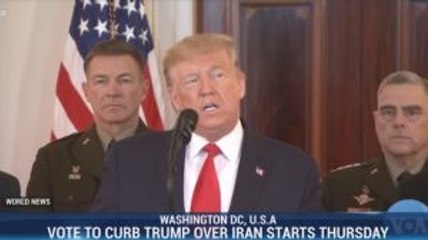 Vote to Curb Trump Over Iran Starts