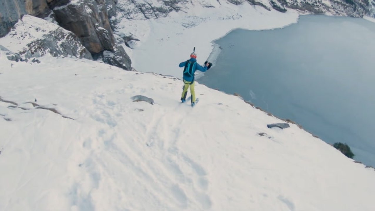 Ski BASE Jumping Onto A Frozen Lake Is As Epic As It Sounds