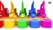 Apprendre les couleurs avec des Excavatrices, des camions et des Balles comptines pour enfants