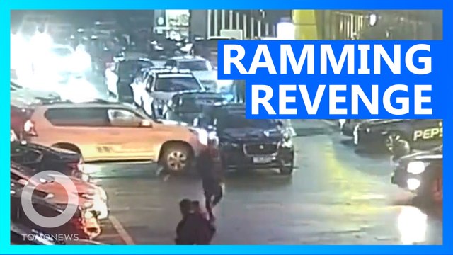 Chinese woman rams into illegally parked car eleven times