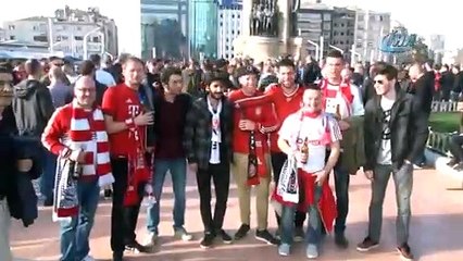 Bayern Münih taraftarı Taksim'de