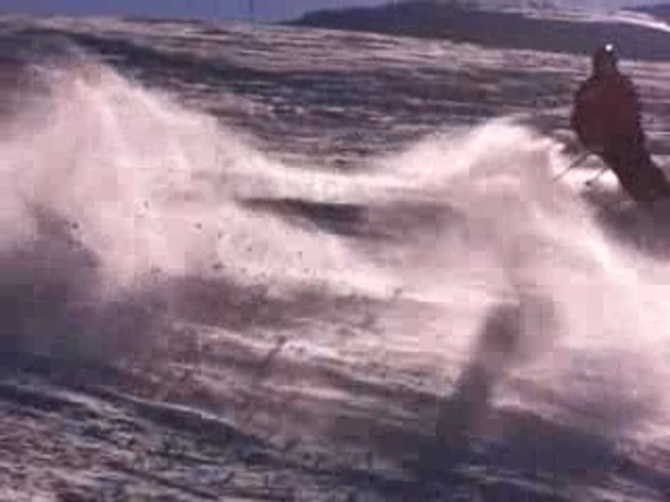 Belle chute d'Oliv' en ski aux 2 Alpes