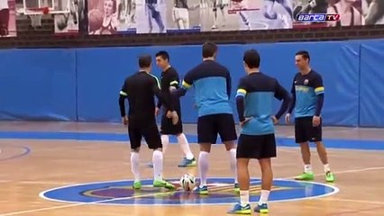 Barcelonalı yıldızlar salon futbolunda!