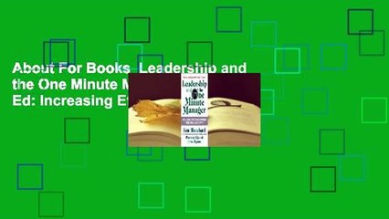 About For Books  Leadership and the One Minute Manager Updated Ed: Increasing Effectiveness