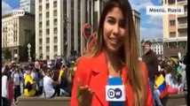 Kolombiyalı muhabir Julieth Theran'a canlı yayında taciz!
