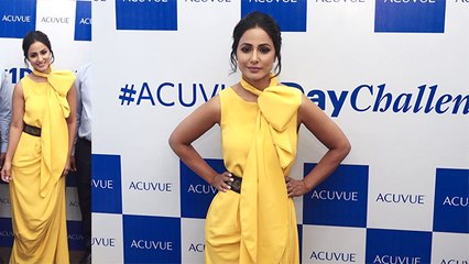 Hina Khan looks Stunning in yellow gown at event ;Watch video | Boldsky