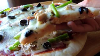 How To Make Pizza On Pan Or Tawa - How To Make Pizza Without Oven by (HUMA IN TH_HD