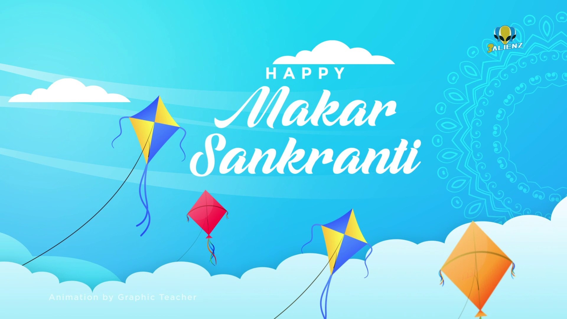 Happy Makar Sankranti 2020 (Kite Festival) celebration background |  Animation, Ecard, Greeting - video Dailymotion