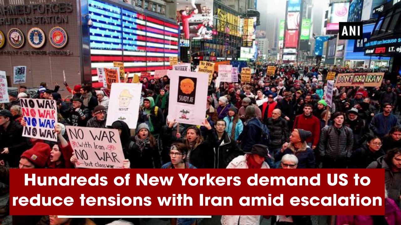 Hundreds of New Yorkers demand US to reduce tensions with Iran amid escalation