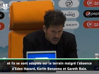 Supercoupe d'Espagne - Simeone : "Zidane est un entraîneur fantastique"