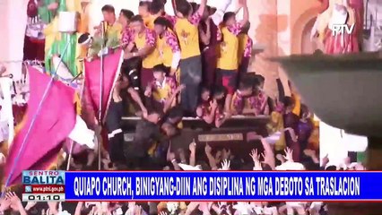 Quiapo Church, binigyang diin ang disiplina ng mga deboto sa Traslacion