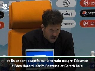 Supercoupe d'Espagne - Simeone : "Zidane est un entraîneur fantastique"