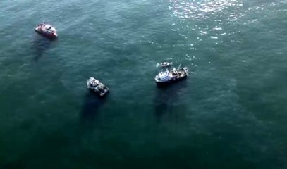 Kayıp balıkçıları arama çalışmaları havadan görüntülendi