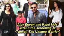 Ajay Devgn and Kajol kids attend the screening of 'Tanhaji The Unsung Warrior'